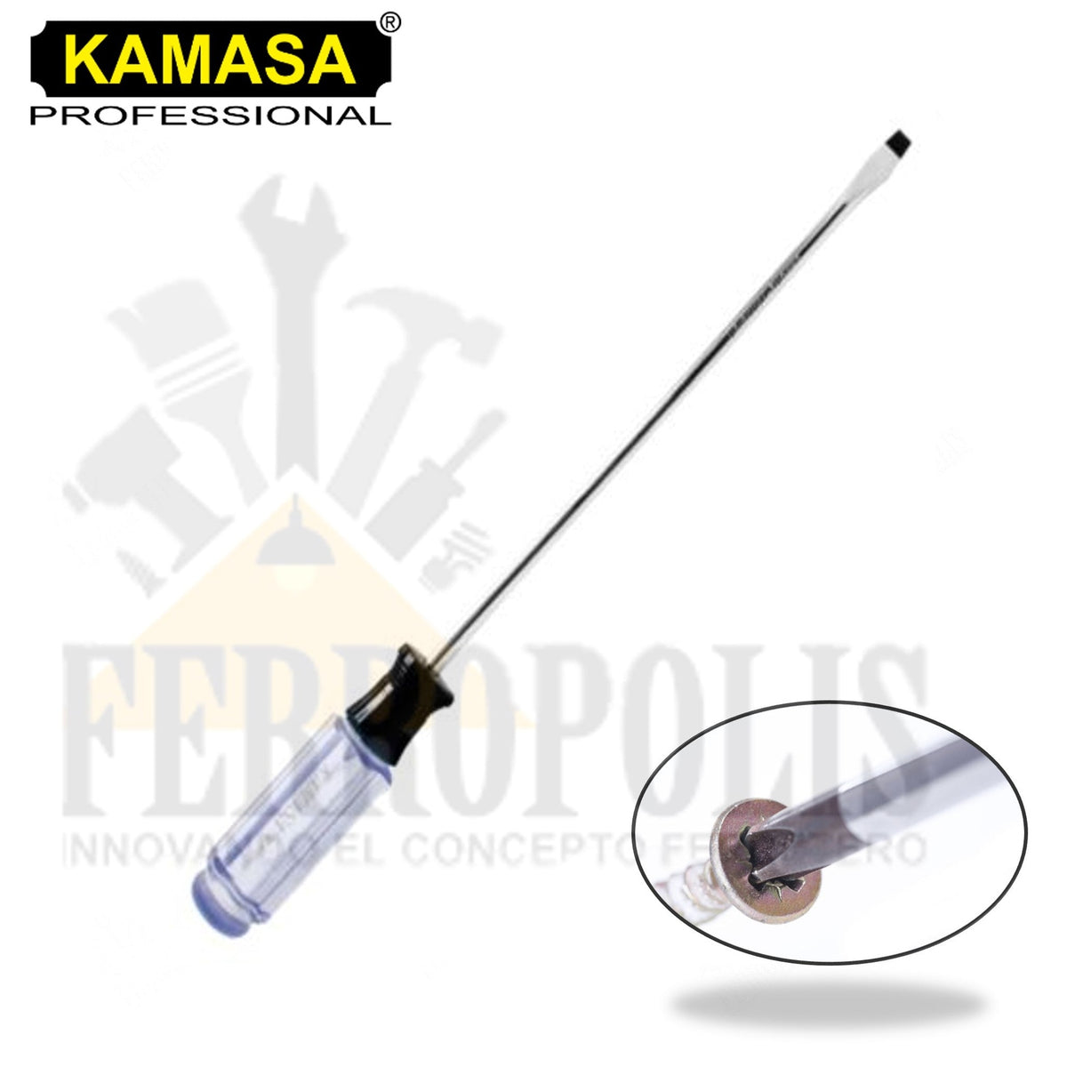 DESARMADOR PLASTICO PLANO 6 X 8