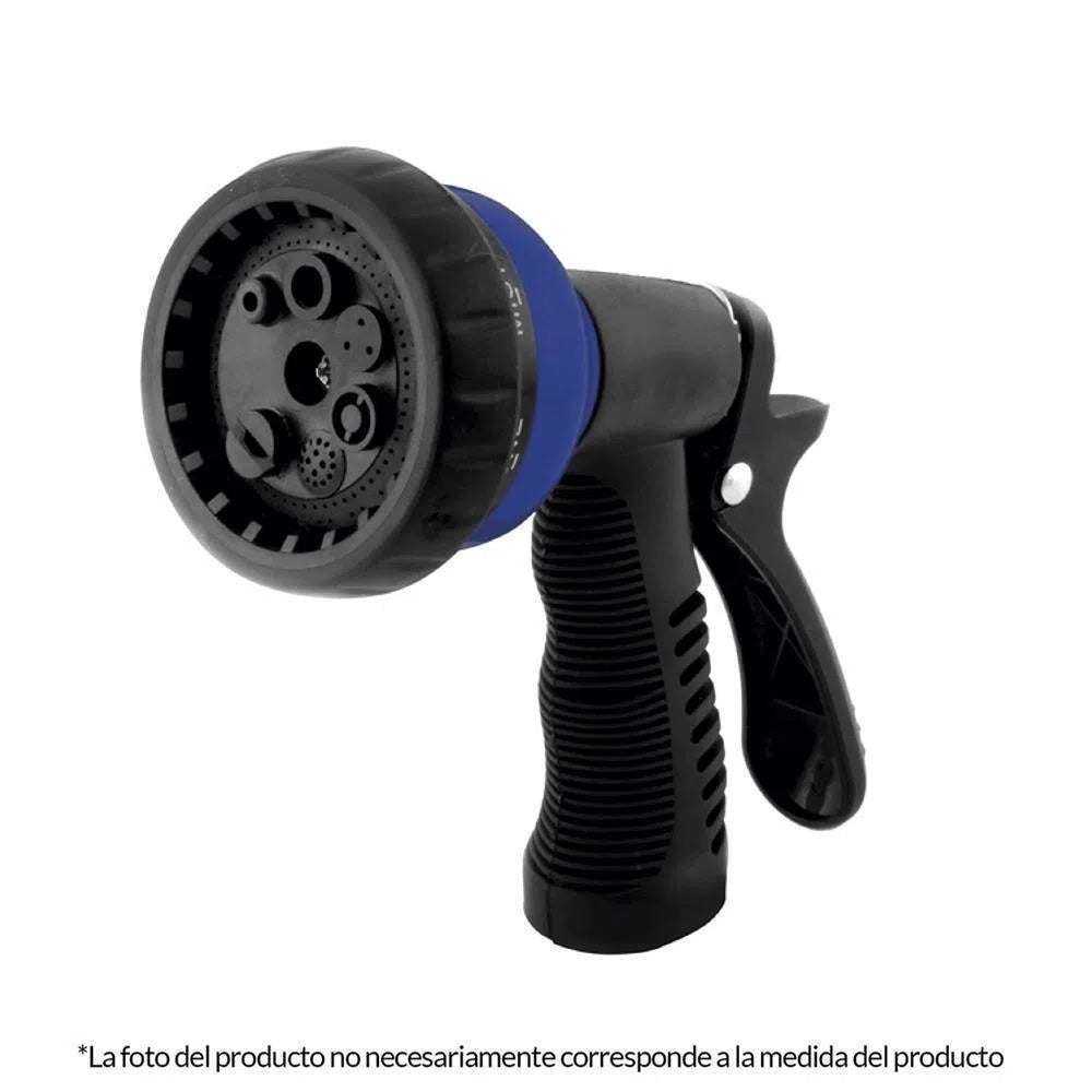 PISTOLA DE RIEGO METALICA/ PVC REGULABLE 7 FUNCIONES "TOOLCRAFT" in. acople