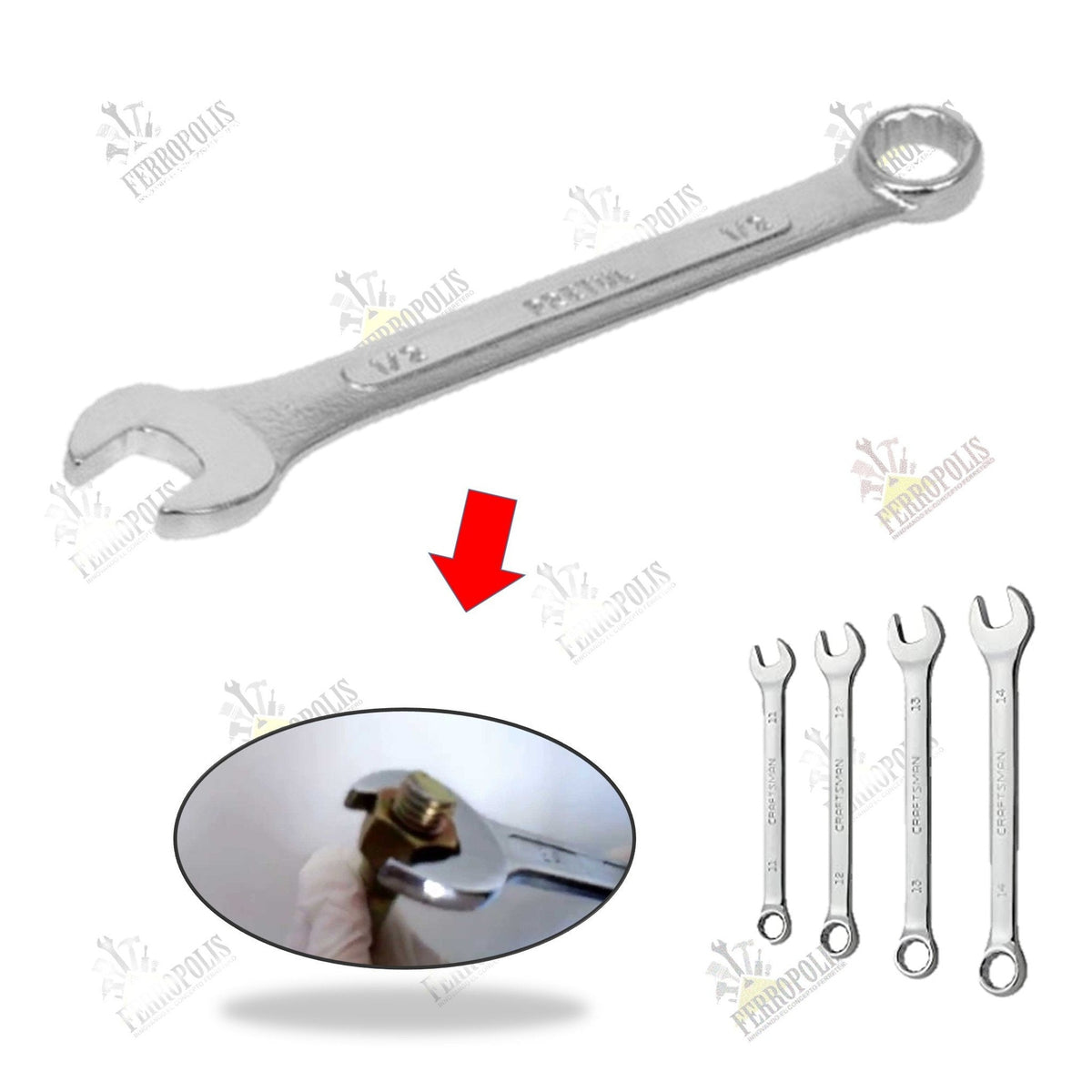 LLAVE MIXTA 12 mm "COMERCIAL"