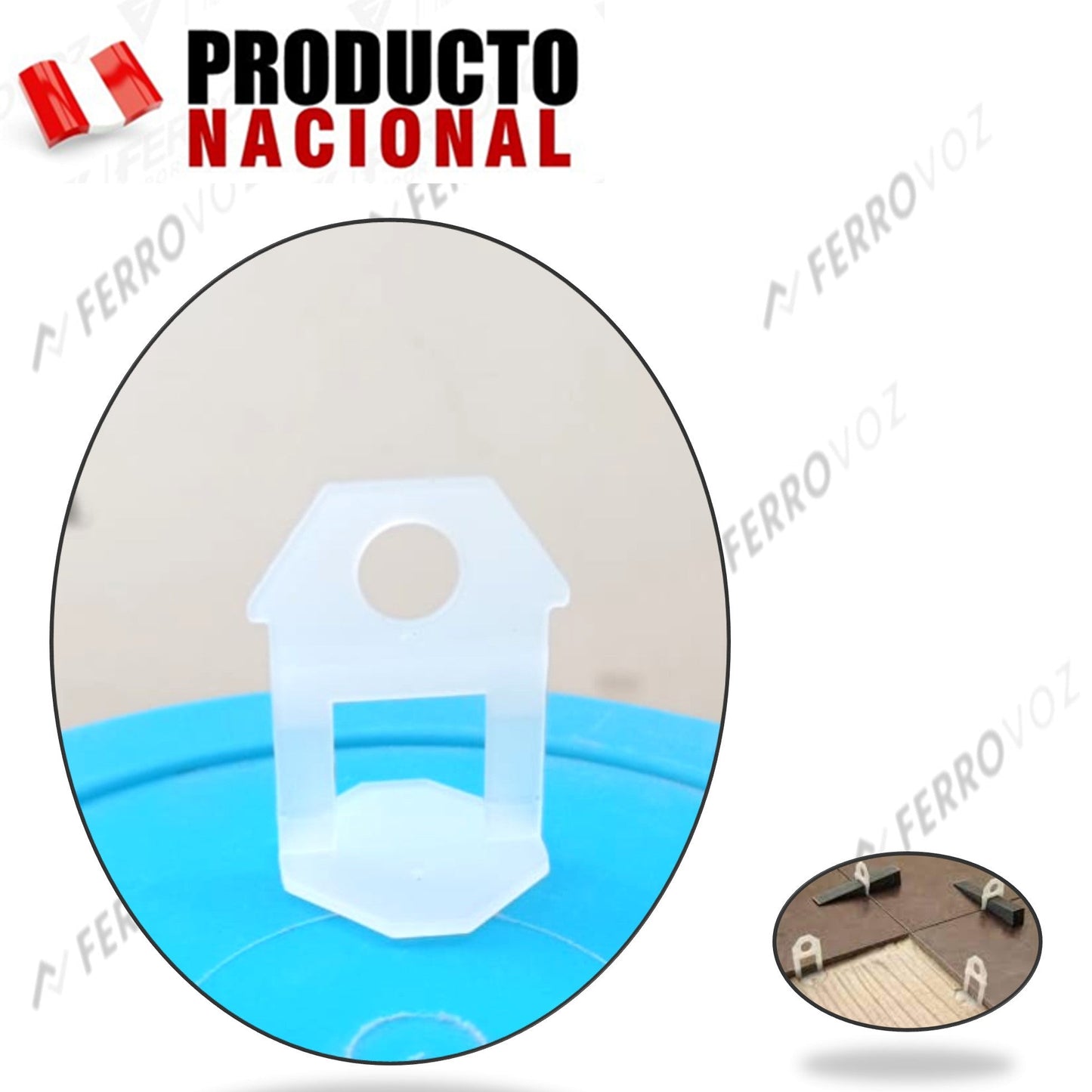 NIVELADOR MAYOLICA BLANCO 1 mm. (210gr=100PCS)