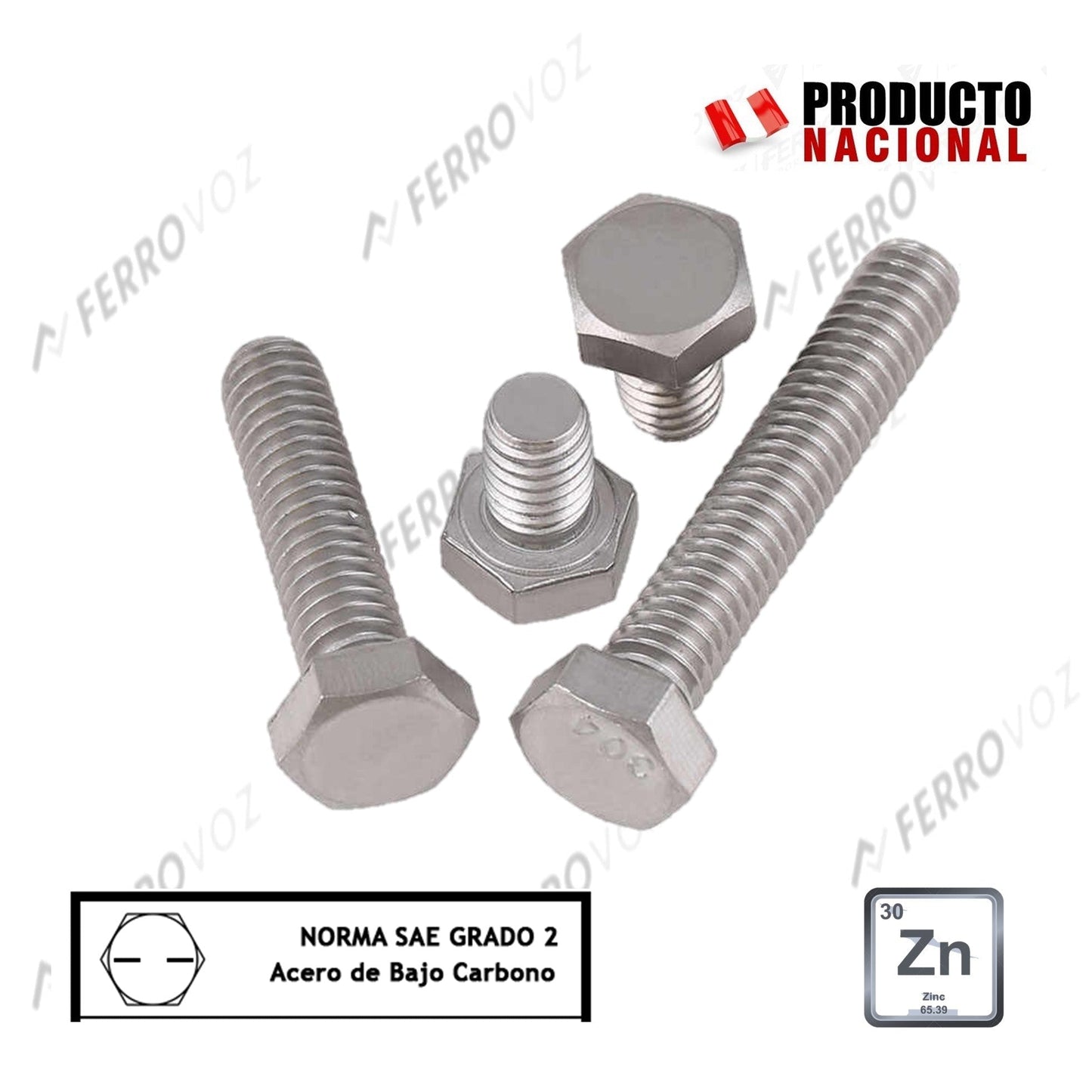 PERNO HEXAGONAL 3/8" x 1/2" c/t ( x und )