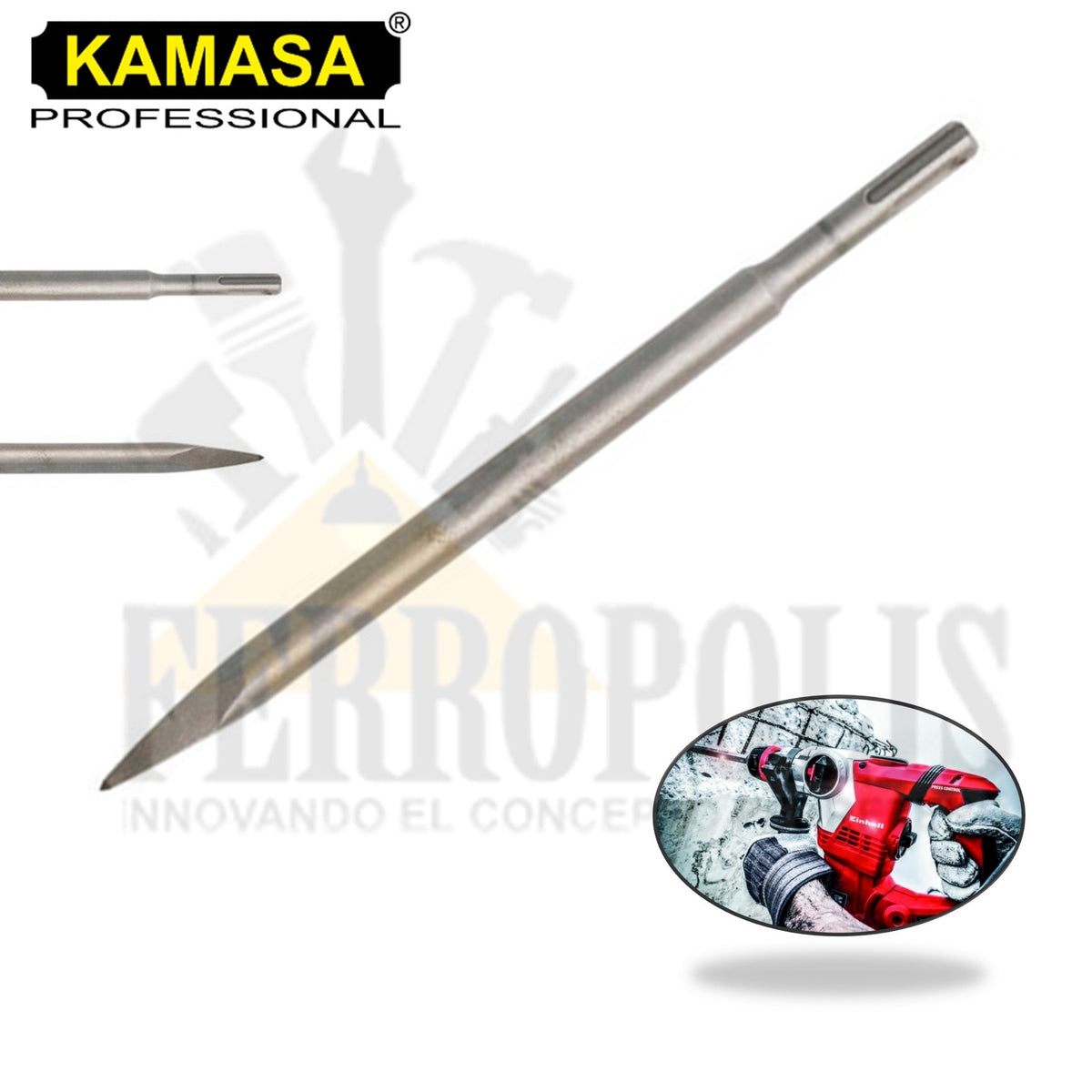 CINCEL DE PLANO 14X250MM P/ROTOMARTILLO