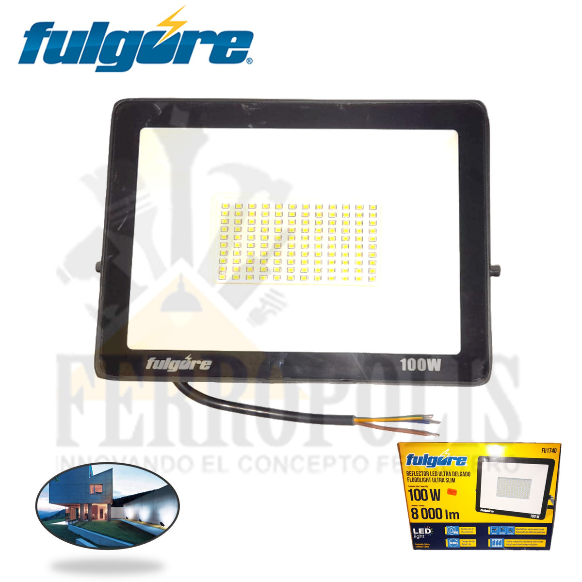REFLECTOR 100W ULTRADELGADO LUZ DIA