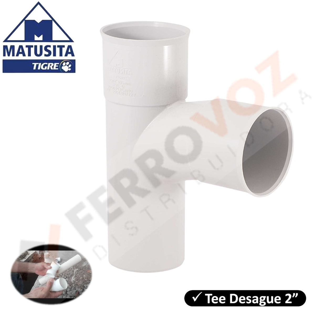 TEE DESAGUE 2" SANITARIA PESADO "MATUSITA"