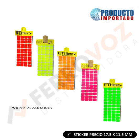 STICKER PRECIO 17.5 X 11.5 MM PEQUEÑO