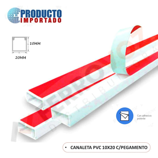 CANALETA PVC 10 X 20 C/PEGAMENTO