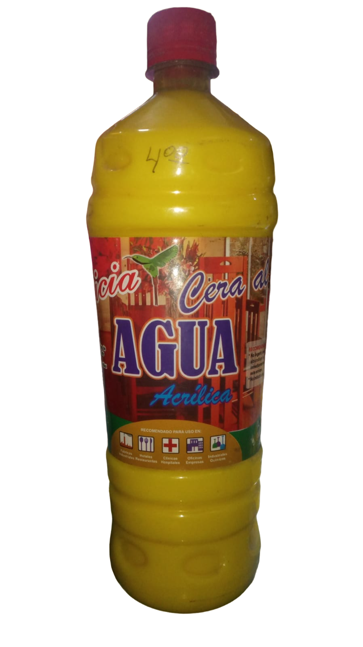 CERA AL AGUA AMARILLO 1 LITRO "CARICIA"