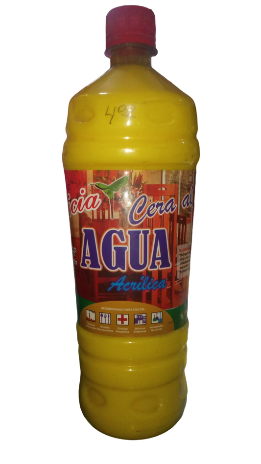 CERA AL AGUA AMARILLO 1 LITRO "CARICIA"