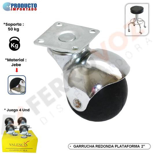 GARRUCHA REDONDA PLATAFORMA 2" (X UNID)