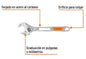 LLAVE FRANCESA 12" CROMADA MANGO DE PVC "TRUPER"