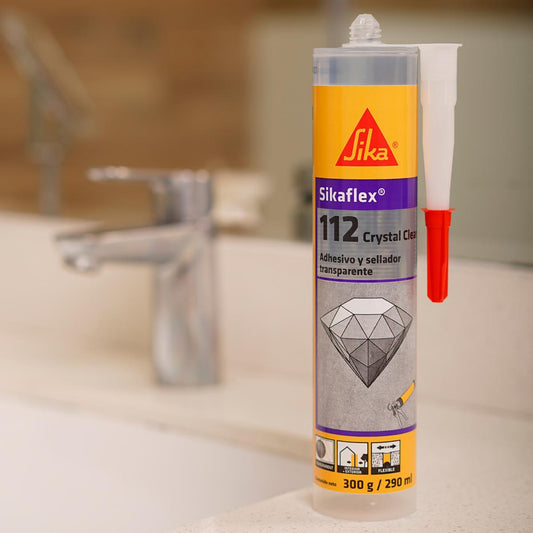 SELLADOR ADHESIVO SIKAFLEX ( CRYSTAL CLEAR 112) 290 ml "SIKA"