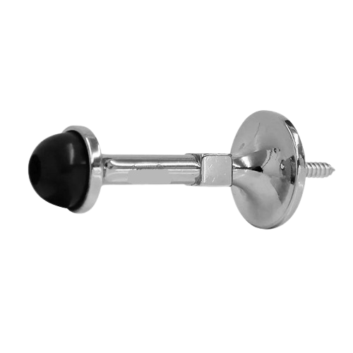 TOPE PUERTA RECTO LATON PULIDO PLATEADO "TOOLCRAFT"