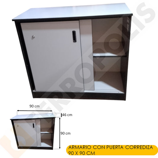 Mueble seminuevo Armario con puerta corrediza 90 x 90 x 45 cm