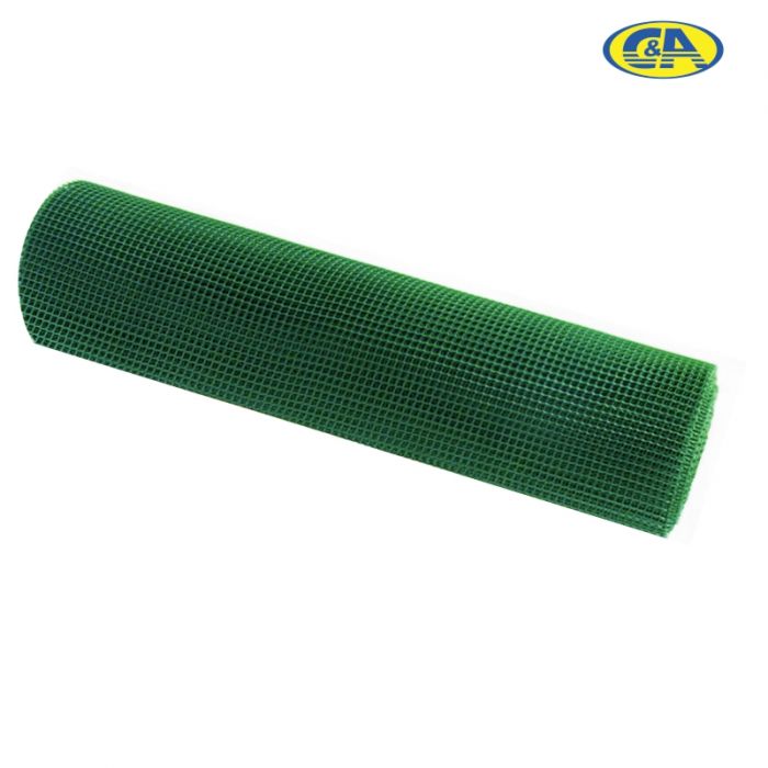 MALLA PLASTIFICADA VERDE 1/2" X 1/2" ( 30 mts ) 23 KG