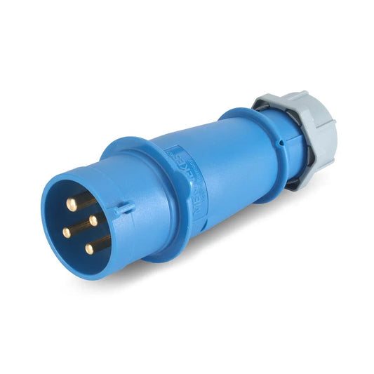 ENCHUFE 32AMP 3P+T 250V AZUL 9H IP44"MENNEKE"