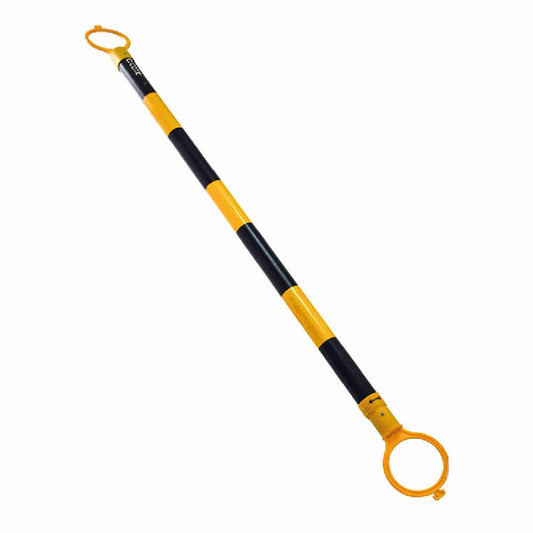 BARRA PLASTICO RETRACTIL AMARILLO NEGRO 2.2 mt.