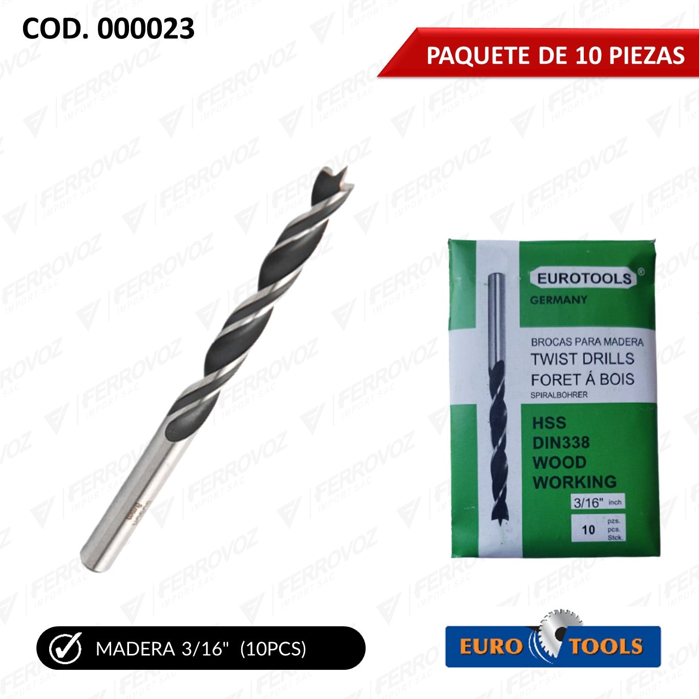 BROCA MADERA 1/8"