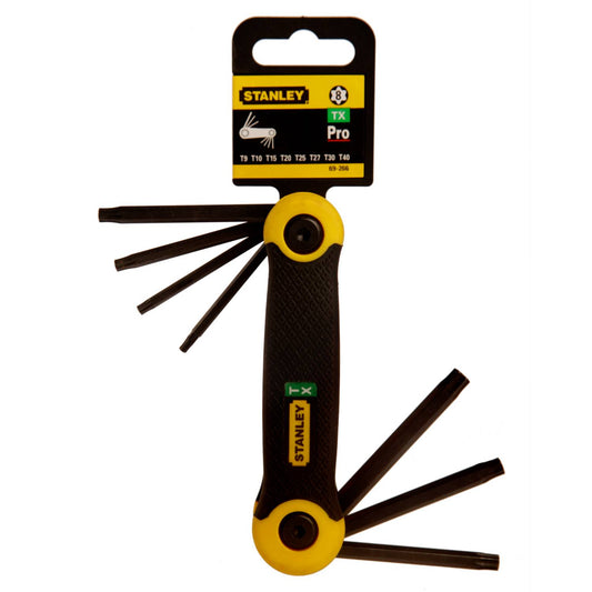 JUEGO LLAVE TORX PLEGABLE 8 UNI "STANLEY"