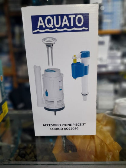 ACCESORIO MINI COMPLETO INODORO (C/BOTON DUAL SUPERIOR) 7/8 ""AQUATO"