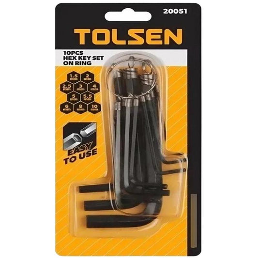 JUEGO LLAVES ALLEN 10 pcs "TOLSEN"