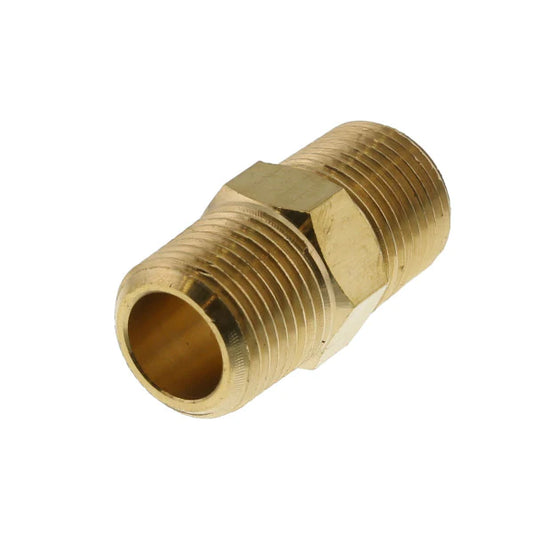 NIPLE BRONCE DADO HEXAGONAL 1/2" X 1 1/2"