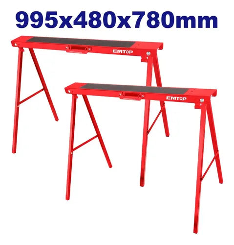 CABALLETE METAL 995 x 480 x 780mm 100KG "EMTOP" (2 UNID)