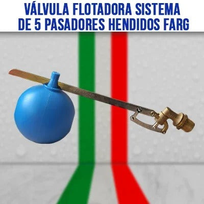 VALVULA INGRESO BRONCE PESADO TANQUE ALTO 1 1/2" ITALY FARG