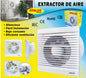 EXTRACTOR DE AIRE 6" 80 m3 x hora 15 W "OPALUX"