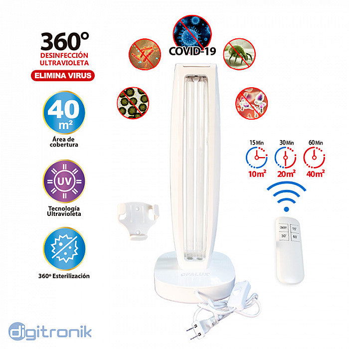 LAMPARA UV GERMICIDA 360º