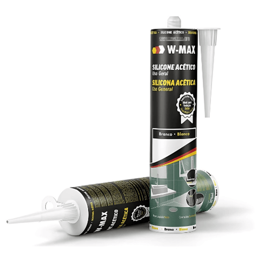 SILICONA TUBO ACETICA TRANSPARENTE "W-MAX" 280 ML