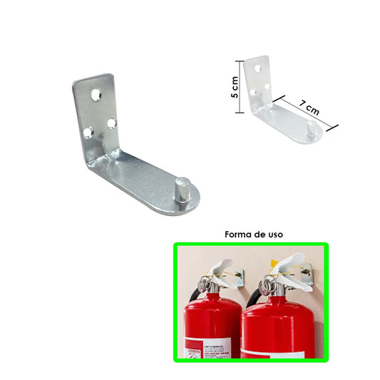 GANCHO EXTINTOR INC. TORNILLO Y TARUGOS