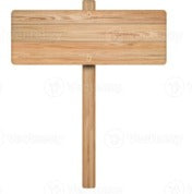 PORTA LETRERO - MADERA TRYPLAY DE 1" x 1" x 30CM