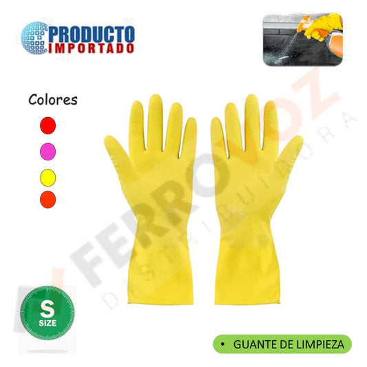 GUANTES JEBE LAVAR ROPA DOMESTICO " M "