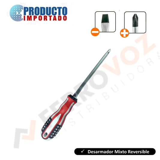 DESARMADOR MIXTO REVERSIBLE USO RUDO "AMERICANO"