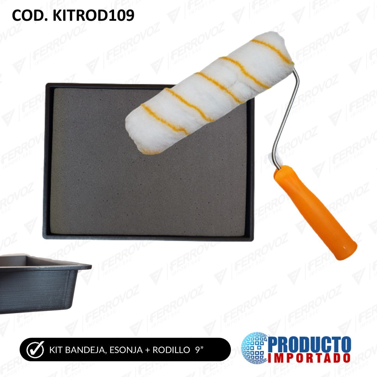 COMBO PISTOLA PINTAR 400W  MOD. AIRE FORZADO + BANDEJA RODILLO
