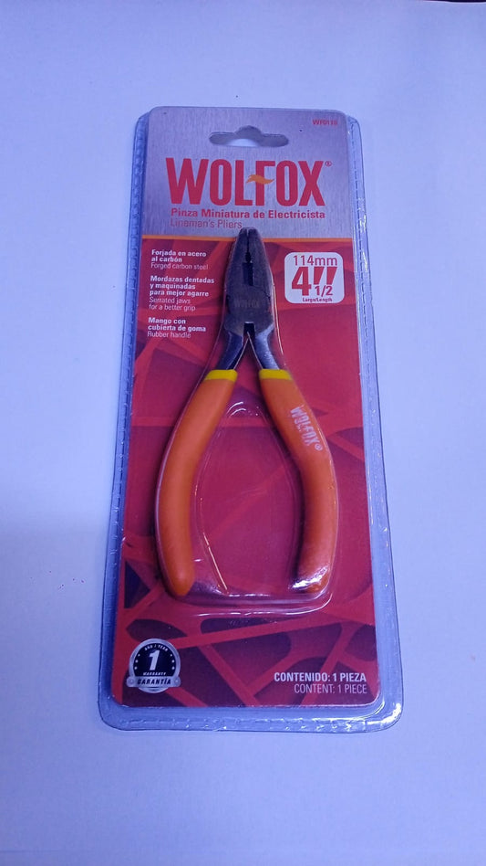 MINI ALICATE ELECTRICO 4 1/2" "WOLFOX"