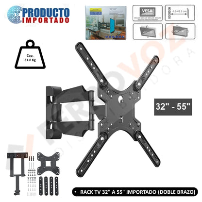 RACK TV 32" A 55" IMPORTADO ( DOBLE BRAZO )