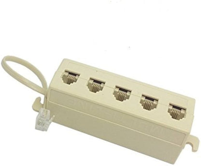 ADAPTADOR DIVISOR C/CABLE TELEFONO 5 ENTRADAS