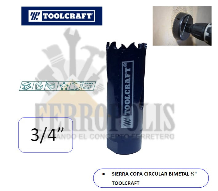 SIERRA COPA CIRCULAR BIMETAL 3/4" "TOOLCRAFT"