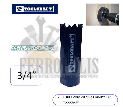 SIERRA COPA CIRCULAR BIMETAL 3/4" "TOOLCRAFT"