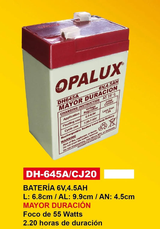BATERIA 6V 4.5AH "OPALUX"