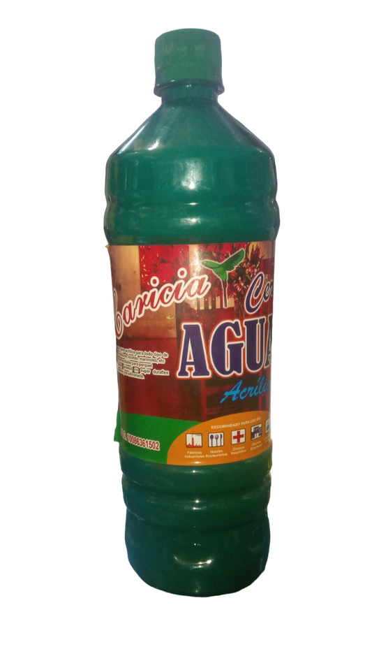 CERA AL AGUA VERDE 1 LITRO "CARICIA"