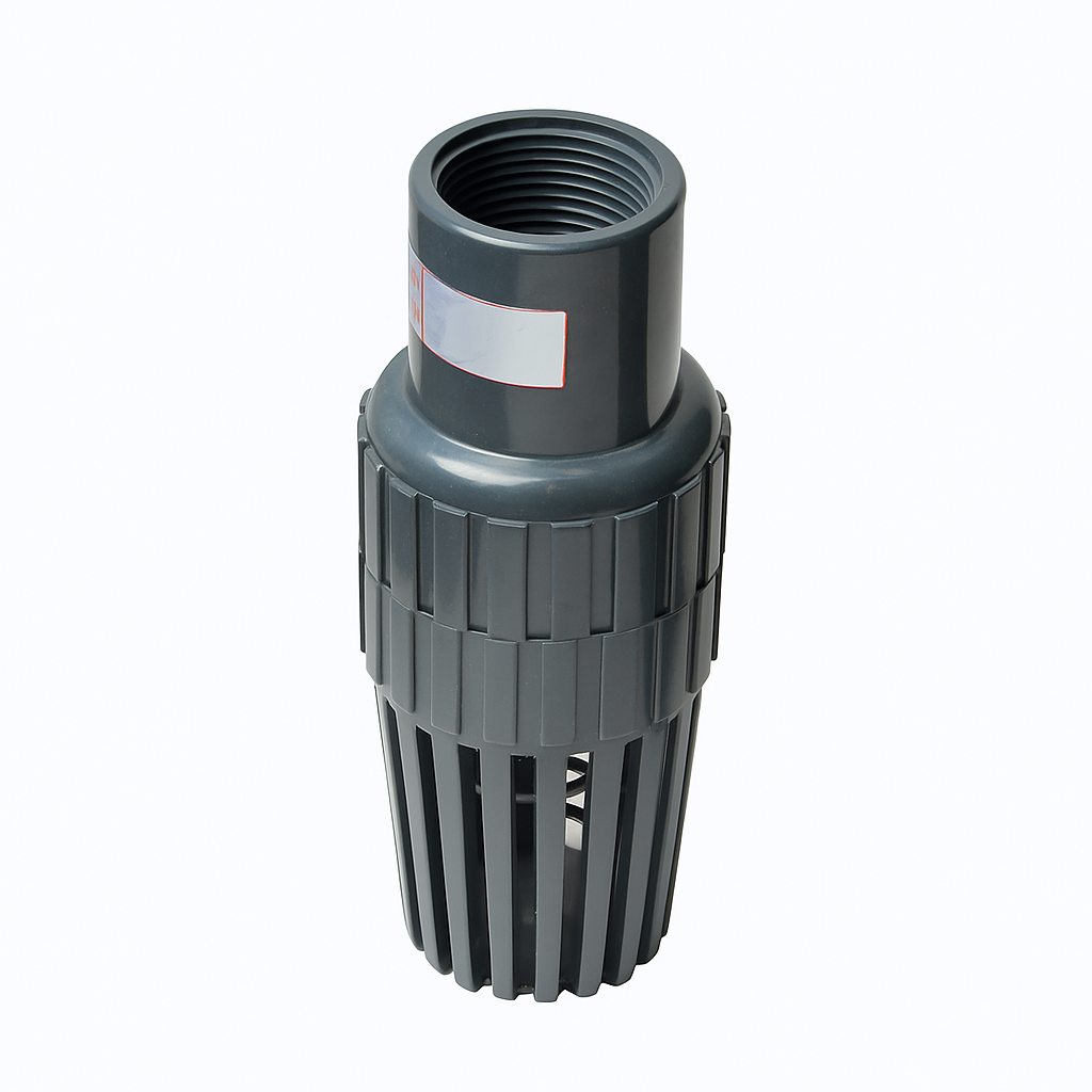 VALVULA CHECK PIE 3/4" CANASTILLA PVC