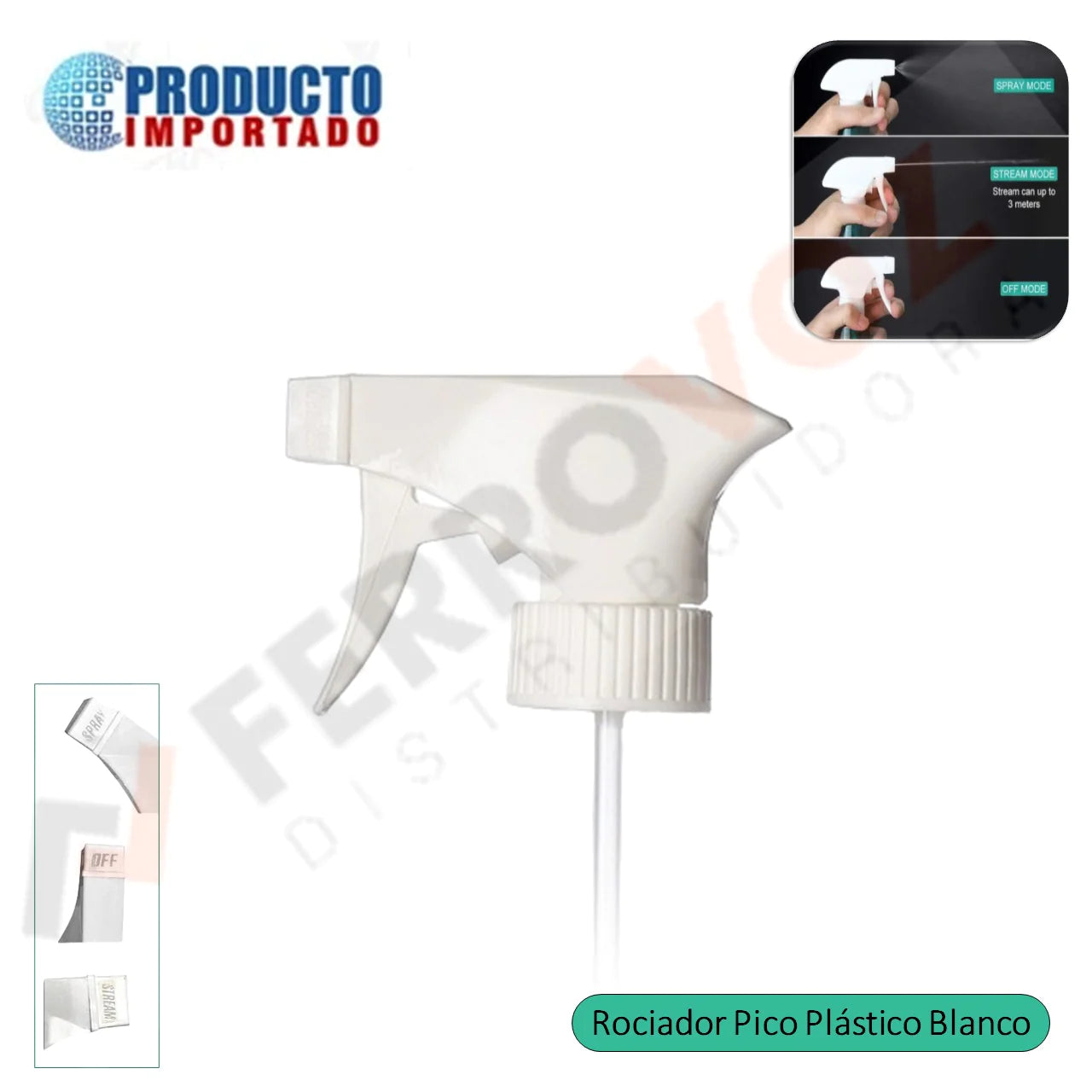 ROCEADOR PICO PLASTICO BLANCO