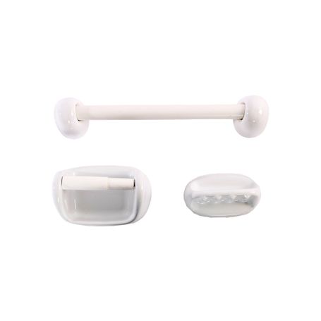 KIT ACCESORIO 3 PIEZAS BAÑO PORCELANADO