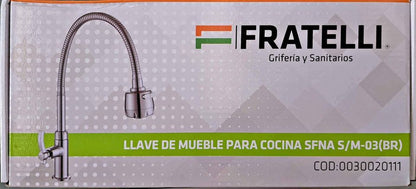 CAÑO COCINA CORRUGADO MESA BRONCE PESADO "FRATELLI"