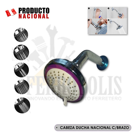 CABEZA DUCHA NACIONAL 205gr C/BRAZO