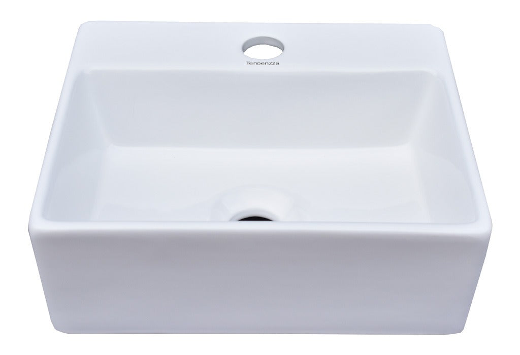 LAVATORIO LOZA OVALIN / PARED  38 X 38 X13 CM "XIMENG"