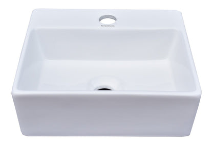 LAVATORIO LOZA OVALIN / PARED  38 X 38 X13 CM "XIMENG"