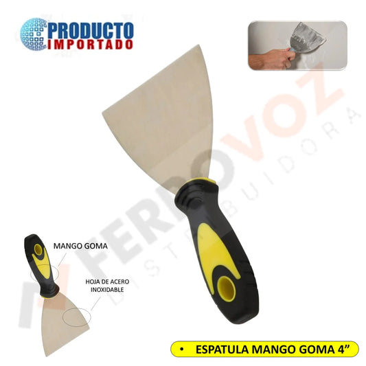ESPATULA 4" MANGO GOMA PREMIUN